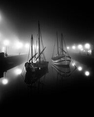 Boats that surface in the fog