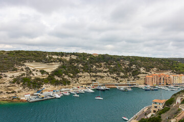 Naklejka na ściany i meble Bonifacio town in Corsica Island, France