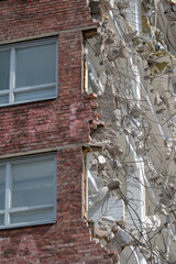 Fototapeta na wymiar Demolition of a building
