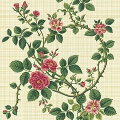Tuinposter Vintage Floral Wallpaper Pattern © Raad
