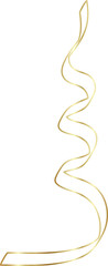 Golden ribbon line shiny gradient, party, holiday, event