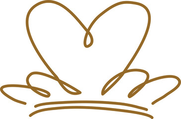 Royal crown of gold king and queen