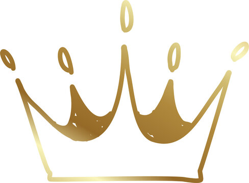 Royal crown of gold king and queen