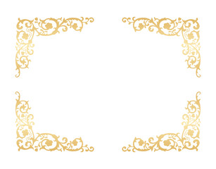 金色の装飾フレーム枠