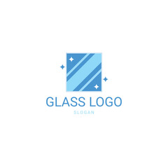creative flat design glass logo template