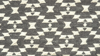 White and black fabric, white and black design pattern
