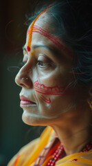 woman with creative make up indian