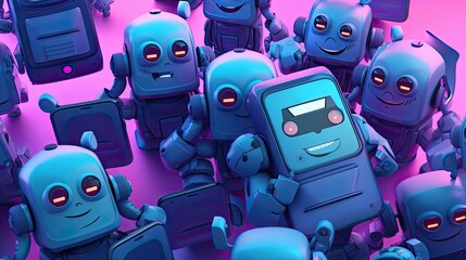 Ai powered chatbots solid color background