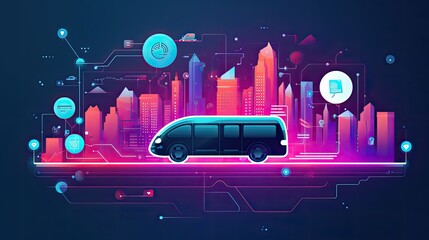 Ai powered demand driven transportation systems solid color background