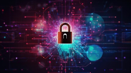 Cybersecurity training solid color background