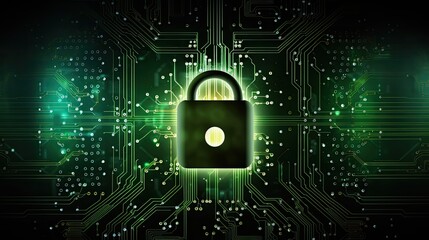Cybersecurity protecting digital systems from threats solid color background