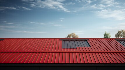 Naklejka premium Flat roofs clean and modern roof style solid color background