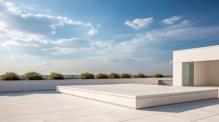 Flat roofs minimalistic and contemporary roof style solid color background