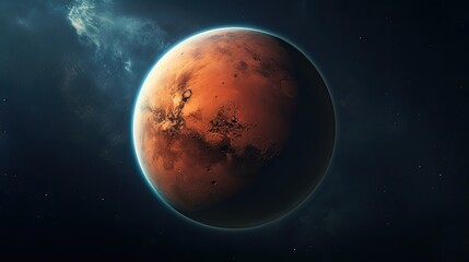 Mars atmospheric studies solid color background