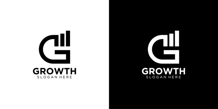 Letter G Growth Logo Vector Template