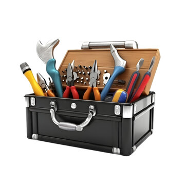 Toolbox with Tools on transparent background PNG image
