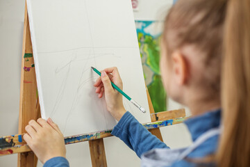 Student Beginning a New Canvas Sketch