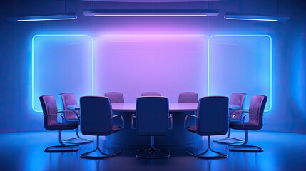 Voice controlled meeting room technology for seamless interactions solid color background