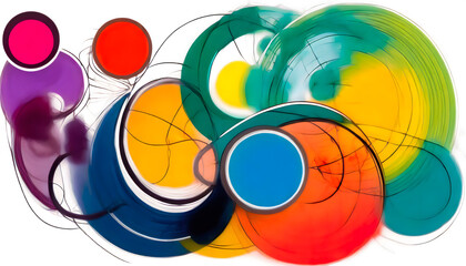 abstrakte bunte Visualisierung von Chaos, kräftige Farben