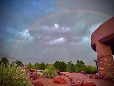 rainbow in the desert