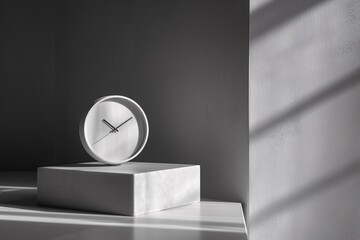 Table clock on the white background