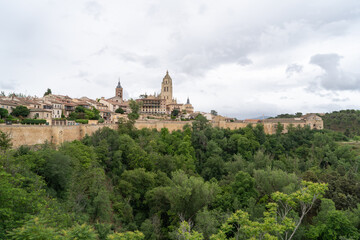 Fototapeta na wymiar The village of Segovia in Spain.