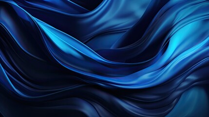 Obraz premium a dark painted artwork in a dark ocean blue and pure