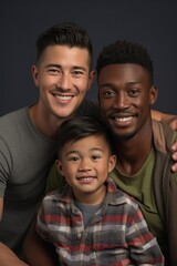 Fototapeta premium happy family smiling and happy