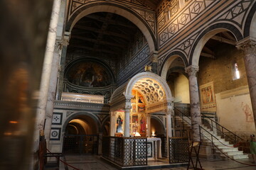 Fototapeta na wymiar Basílica de San Miniato al Monte, Florencia, Italia