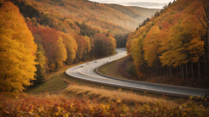 Naklejka premium autumn landscape in the mountains