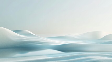 Serene Snowscape: Ethereal White Dunes Perfect for High-End Product Placement