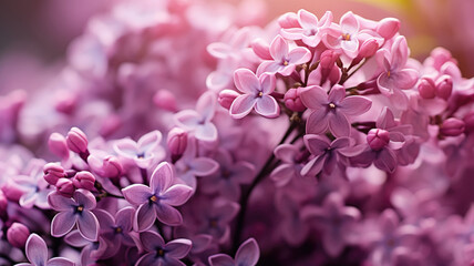 Beautiful spring time floral background. Lilac blossom in spring, close up