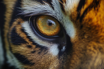 close up portrait of a tiger eye