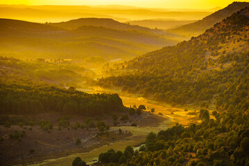 Mountain view in morning light, Burgos Spain.