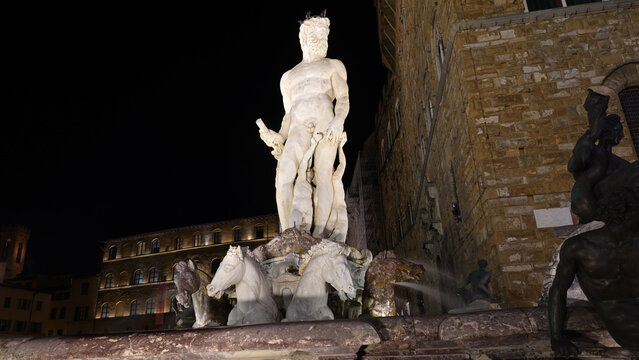 Fuente de Neptuno, Florencia, Italia