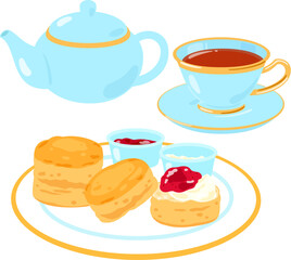 スコーンと紅茶、クリームティー