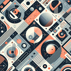 Pattern abstract indie colors retrofuturism geometric shape concept