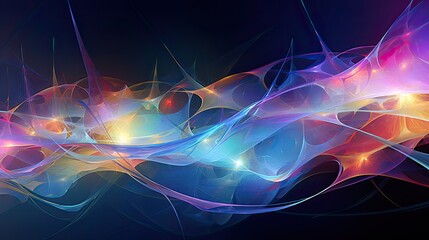 abstract shimmering opal array of an antenna resonating