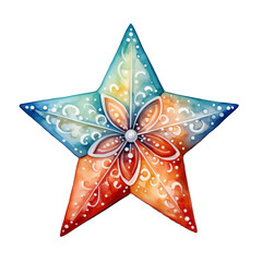 christmas star on a white background