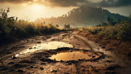 Rolgordijnen muddy land © fitpinkcat84