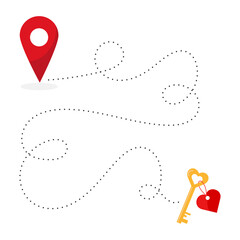 point location icon to key way