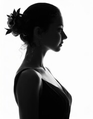 backlight woman silhouette