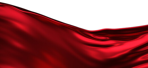 Abstract red cloth swaying in the wind