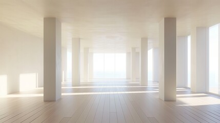 White interior. Generative AI