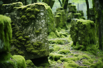 Ancient mossy ruins