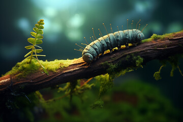 close up of a caterpillar