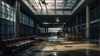 airport abandoned background