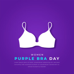 Purple Bra Day Paper cut style Vector Design Illustration for Background, Poster, Banner, Advertising, Greeting Card