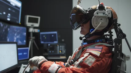 Fotobehang VR Astronaut Training Simulation © Nelson