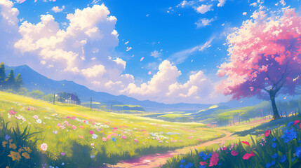 Flowering Fields Anime Pathway